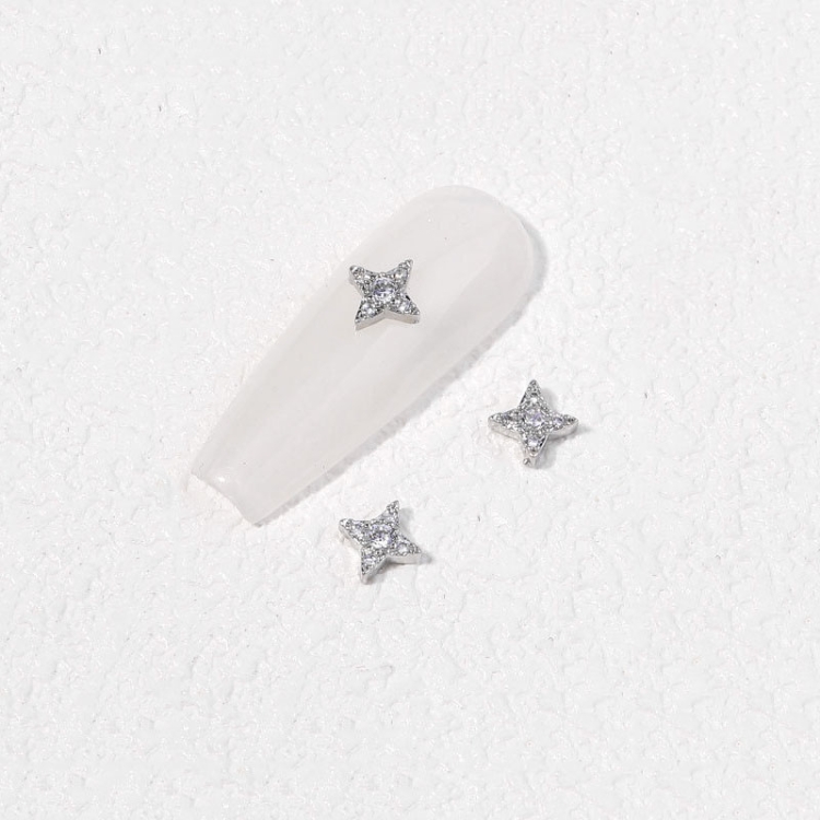

10 PCS Zircon Retro Three-Dimensional Nail Art Diamond Nail Jewelry 1869