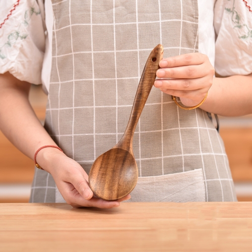 

Non-Stick Pot Wood Spoon Teak Scoop Tableware Saving Spoon