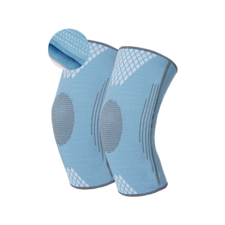 

Sports Knee Pads Training Running Knee Thin Protective Cover, Specification: S(Peacock Blue Silicone Non-slip)