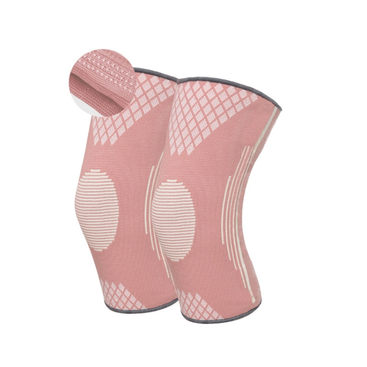 

Sports Knee Pads Training Running Knee Thin Protective Cover, Specification: M(Pink Silicone Non-slip)