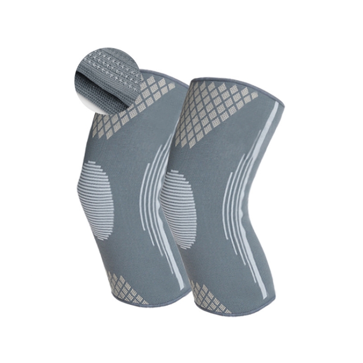 

Sports Knee Pads Training Running Knee Thin Protective Cover, Specification: L(Light Gray Silicone Non-slip)