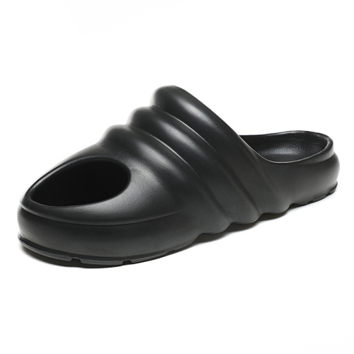

Large Size Summer Slippers Men Casual Hole Shoes, Size: 39(Black)