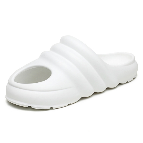 

Large Size Summer Slippers Men Casual Hole Shoes, Size: 42(White)