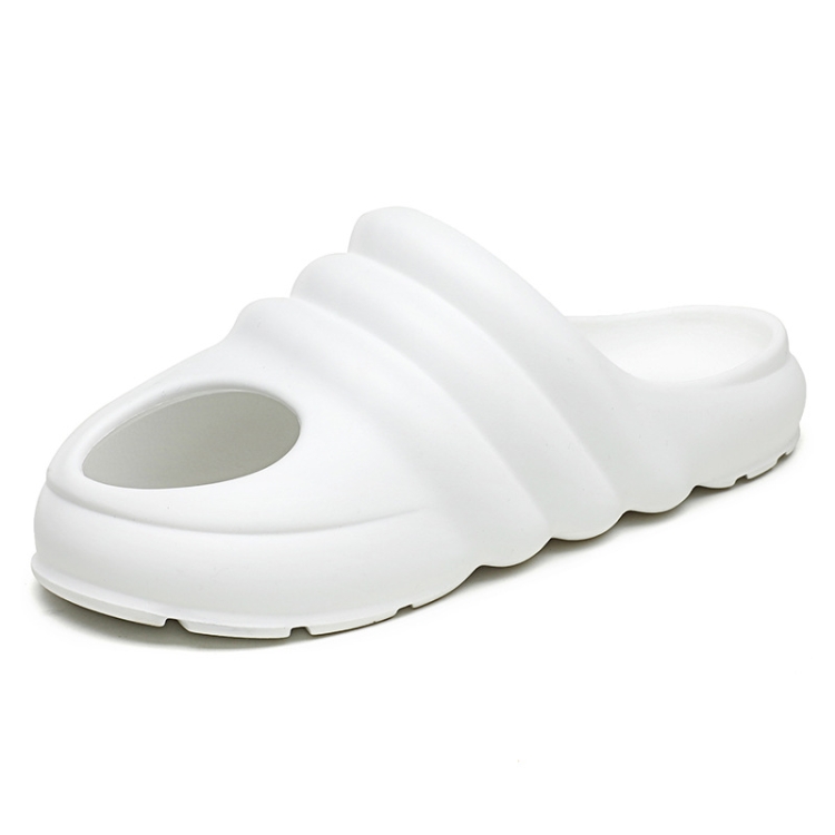 

Large Size Summer Slippers Men Casual Hole Shoes, Size: 43(White)