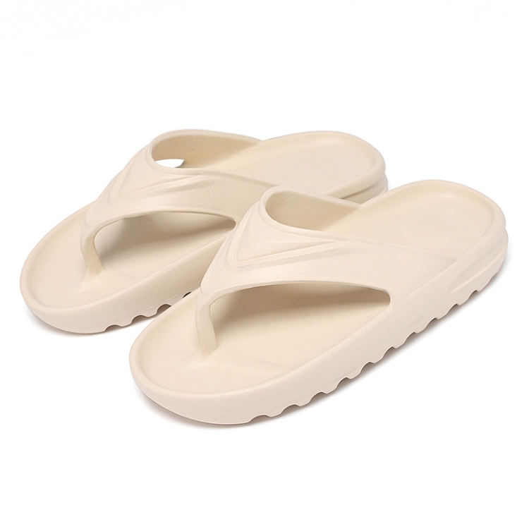 

Summer Soft Breathable Beach Shoes Men Outdoors Casual Slippers, Size: 40(Beige)