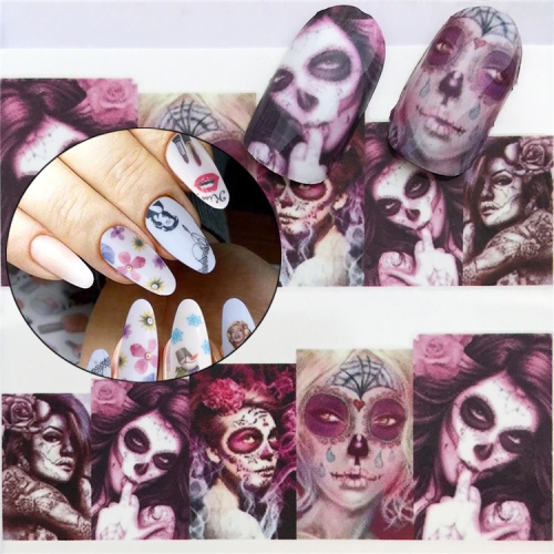 

3 PCS Nail Sticker Set Decal Water Transfer Slider Nails Art Decoration, Color:YZWB040