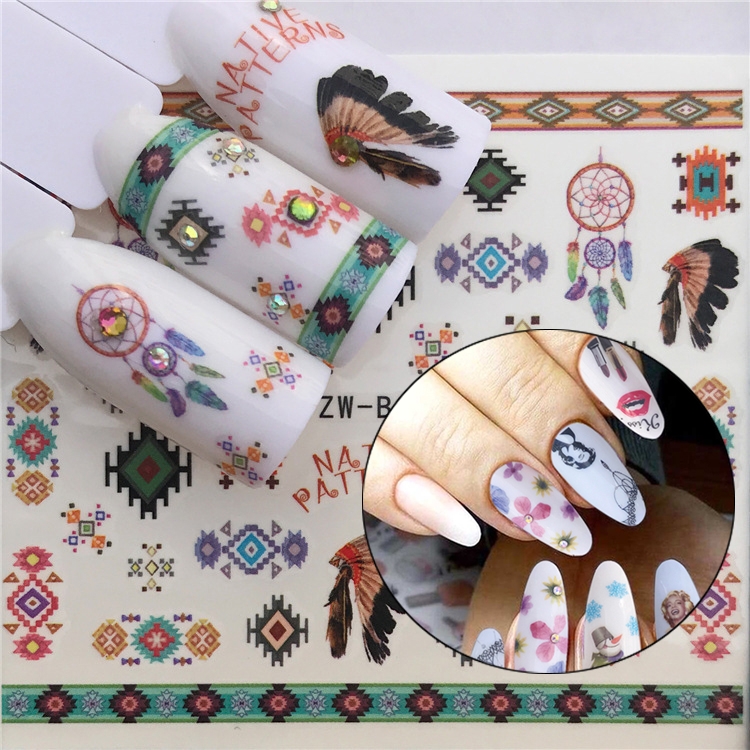 

3 PCS Nail Sticker Set Decal Water Transfer Slider Nails Art Decoration