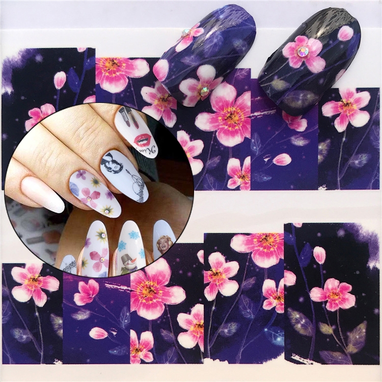 

3 PCS Nail Sticker Set Decal Water Transfer Slider Nails Art Decoration, Color:YZW8064