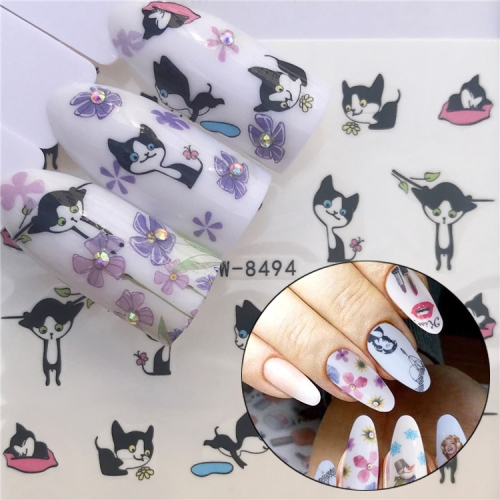 

3 PCS Nail Sticker Set Decal Water Transfer Slider Nails Art Decoration, Color:YZW8494