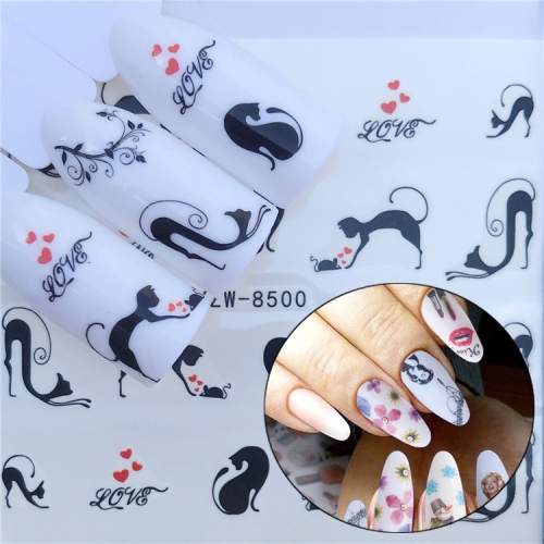 

3 PCS Nail Sticker Set Decal Water Transfer Slider Nails Art Decoration, Color:YZW8500