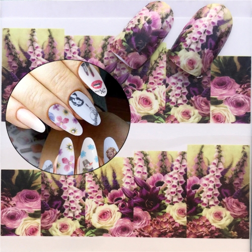 

3 PCS Nail Sticker Set Decal Water Transfer Slider Nails Art Decoration, Color:YZWA053