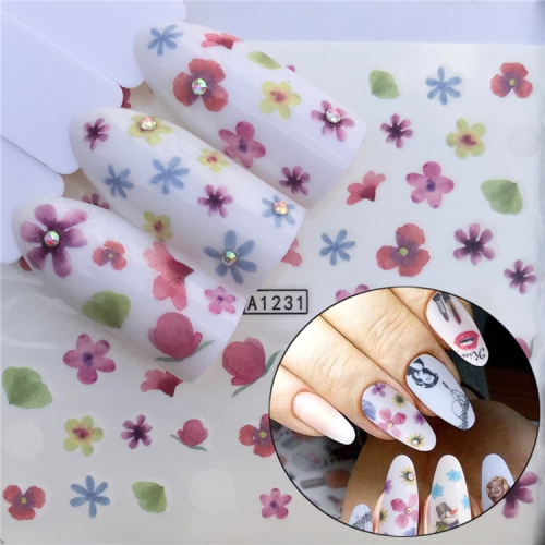 

3 PCS Nail Sticker Set Decal Water Transfer Slider Nails Art Decoration, Color:YZWA1231