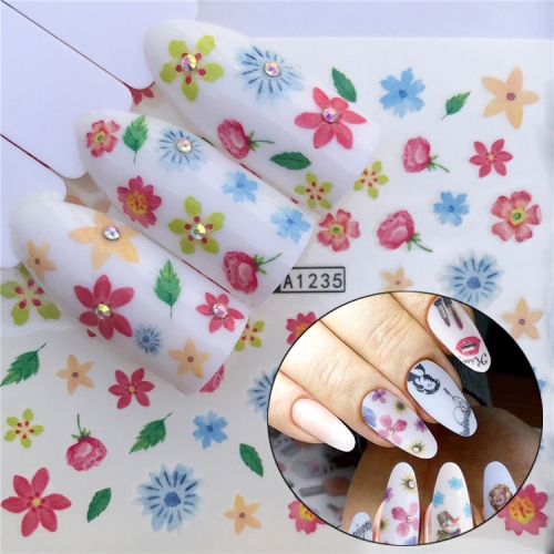 

3 PCS Nail Sticker Set Decal Water Transfer Slider Nails Art Decoration, Color:YZWA1235