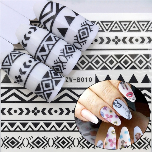 

3 PCS Nail Sticker Set Decal Water Transfer Slider Nails Art Decoration, Color:YZWB009