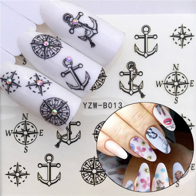 

3 PCS Nail Sticker Set Decal Water Transfer Slider Nails Art Decoration, Color:YZWB012