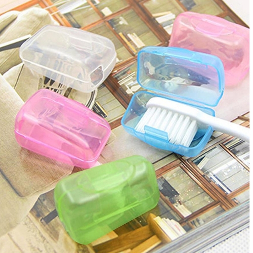 

50 PCS Portable Toothbrushes Head Cover Holder Travel Hiking Camping Case, Random Color Delivery