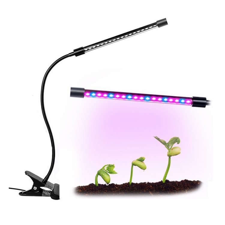 

6W LED Plant Light Single Tube Clip Succulent Plant Growth Light Without Power Adapter