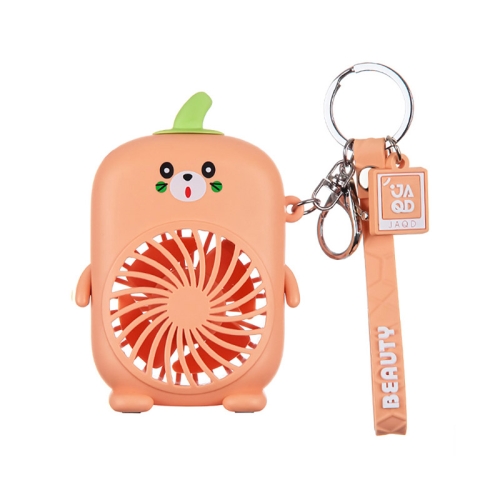 

Handheld USB Student Dormitory Cartoon Portable Keychain Mini Pendant Fan(Orange)