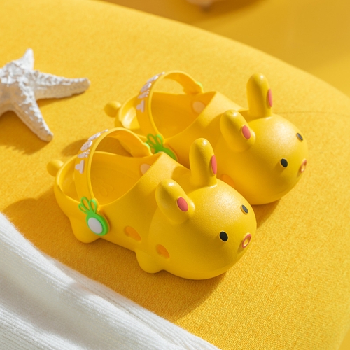 

Summer Soft Bottom Hole Slippers For Children That Wrap Toes, Size: 34/35(Yellow)