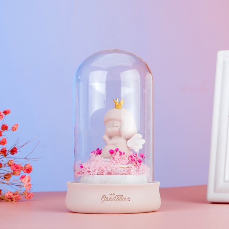 

Angel Glass Shade Lamp Cute Night Light Ornaments(Pink)