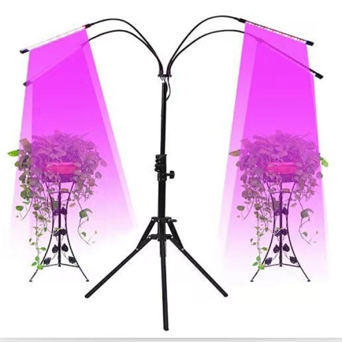 

USB 20W 5V LED Plant Growth Supplement Light With RF Remote Control Floor Folding Tripod Without Power Adapter, Style: Round Version