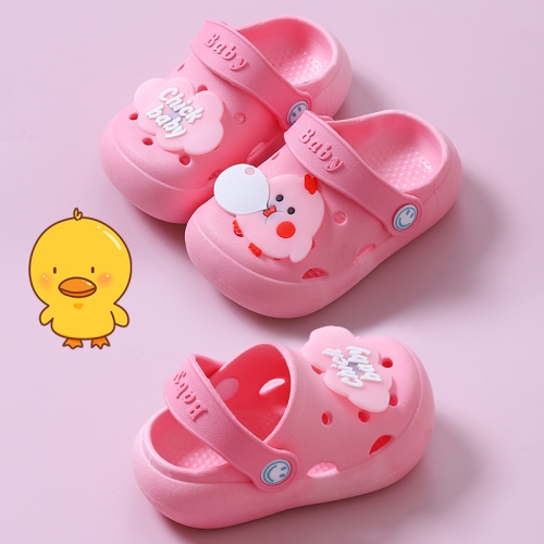 

2 PCS Non-Slip Soft Bottom Hole Slippers For Children, Size: 25/26(Pink)