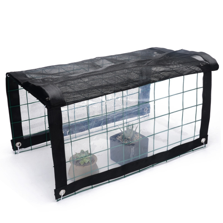 

Rainproof Awning Thermal Insulation Round Wire Mesh Flower Stand Sun Shed, Specification: 150x48x36cm