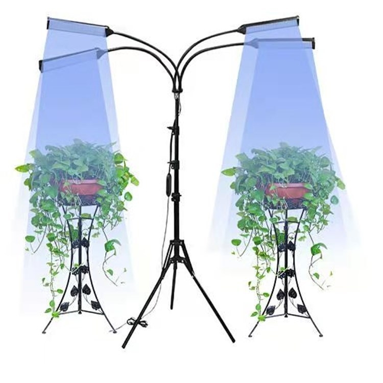

USB 40W 12V LED Plant Growth Supplement Light With RF Remote Control Floor Folding Tripod Without Power Adapter, Style: Square Version