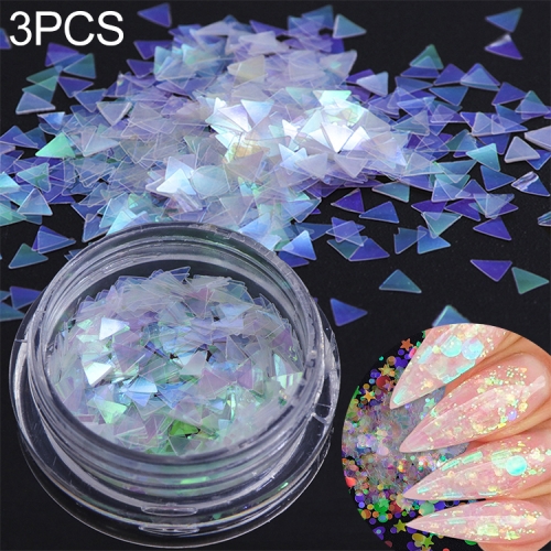 

3 PCS Chameleon Color Sequins Nail Art Glitter Flakes UV Gel Decoration Tools(AB03)