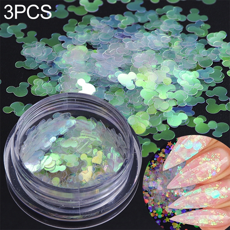 

3 PCS Chameleon Color Sequins Nail Art Glitter Flakes UV Gel Decoration Tools(AB04)