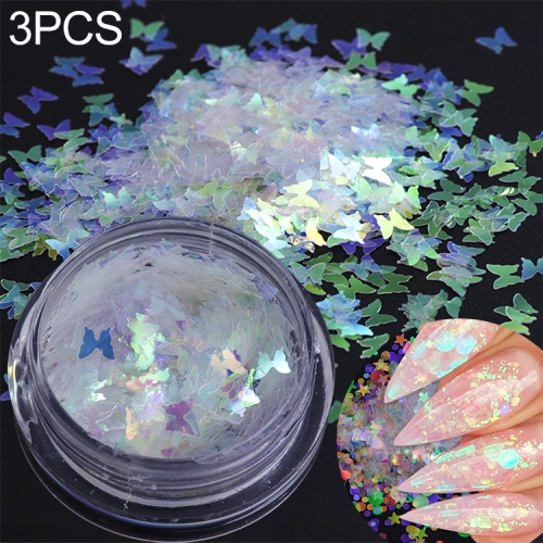 

3 PCS Chameleon Color Sequins Nail Art Glitter Flakes UV Gel Decoration Tools(AB06)