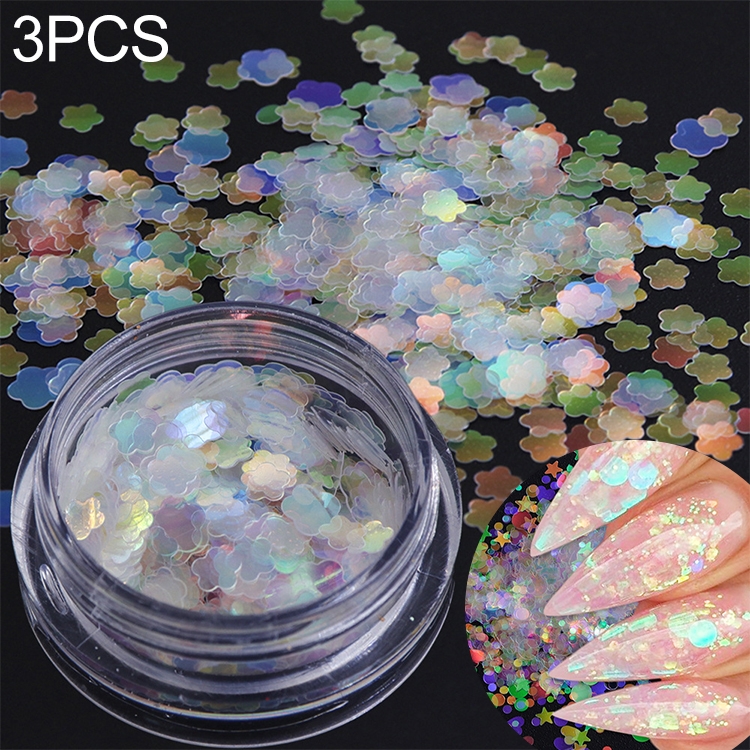 

3 PCS Chameleon Color Sequins Nail Art Glitter Flakes UV Gel Decoration Tools(AB08)