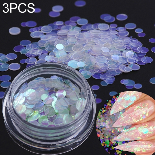 

3 PCS Chameleon Color Sequins Nail Art Glitter Flakes UV Gel Decoration Tools(AB11)