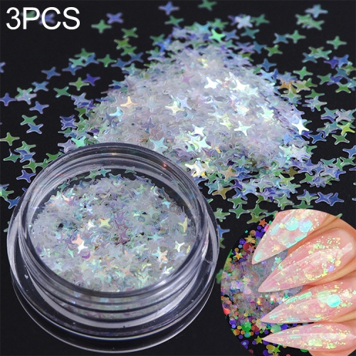 

3 PCS Chameleon Color Sequins Nail Art Glitter Flakes UV Gel Decoration Tools(AB15)