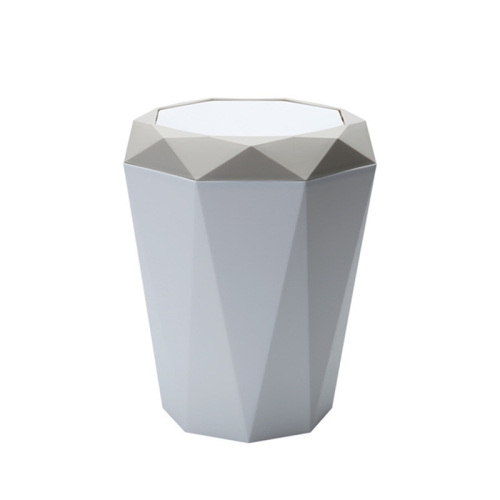 

Living Room Desktop Mini Trash Can Diamond Shake Lid Trash Can, Size:M 24.6x21.6cm(Apricot)