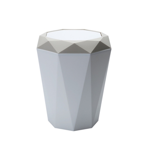 

Living Room Desktop Mini Trash Can Diamond Shake Lid Trash Can, Size:L 28.6x25cm(Apricot)