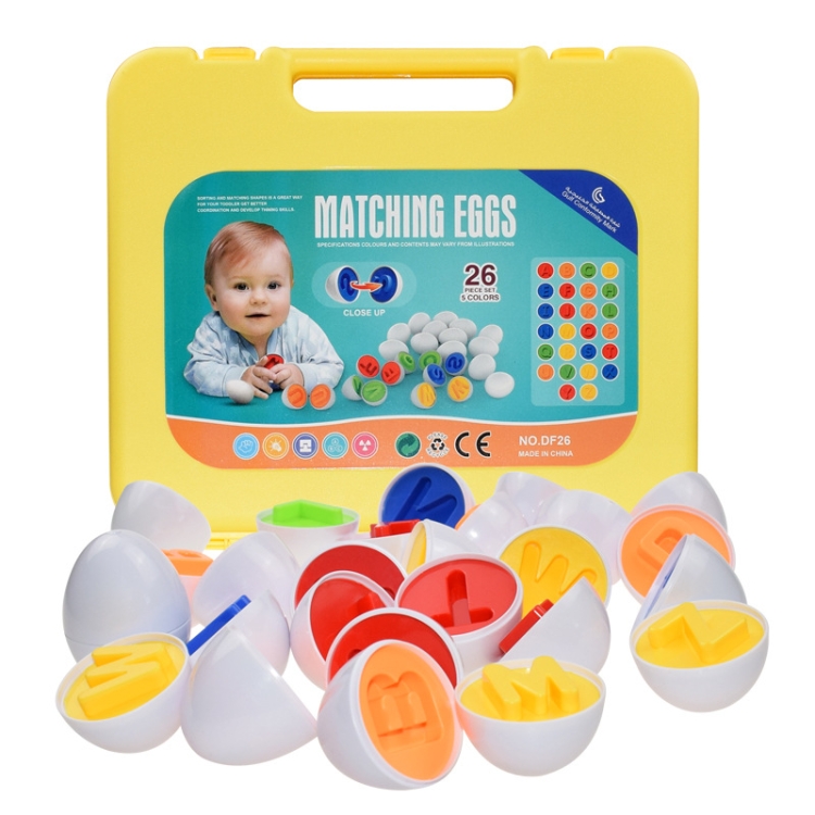 

English Letters Matching Eggs Toys Color Shape Identification Simulation Egg Gift Box