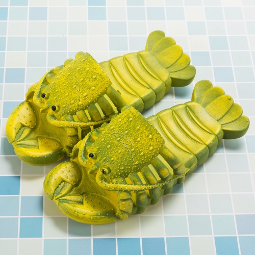 

Crayfish Beach Parent-Child Slippers Children Cartoon Slippers, Size: 40-41(Green)