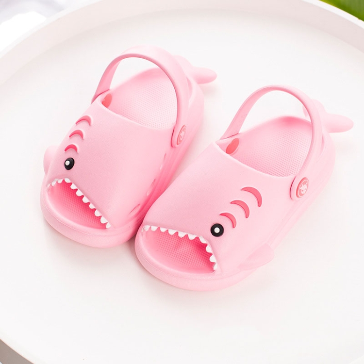

EVA Light Bottom Non-Slip Small Shark Slippers For Children, Size: 130(Pink)