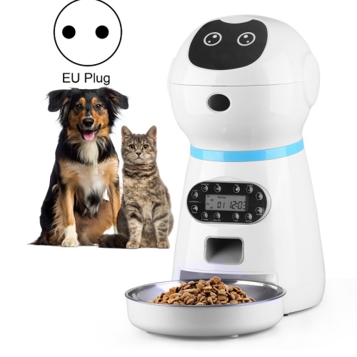 

Pet Auto Feeding Intelligent Feed Stainless Steel Food Dish, Specification: EU Plug