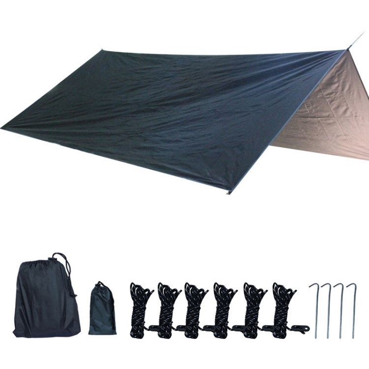 

Outdoor Camping Supplies Multifunctional Camping Sunshade Waterproof And Moisture-Proof Mat Ultra-Light Sky,Size: 300 x 300cm (Black)