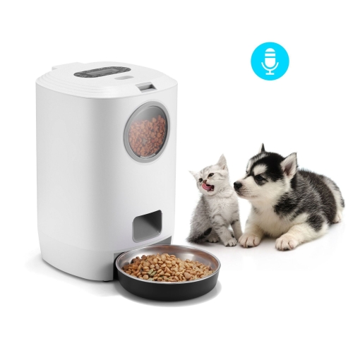 

4.5L Smart Pet Cat Dog Bowl Food Automatic Dispenser Feeder With Timer Auto Electronic Feeder With Metal Food Tray, Specification: USB Interface No Adapter