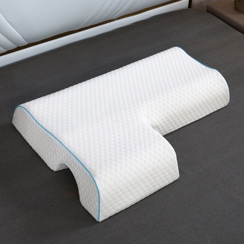 

65x49x12cm Couple Pillow Sleep Aid Memory Pillow Protect The Cervical Spine Pillow, Colour: Right Arm (Water Cube)