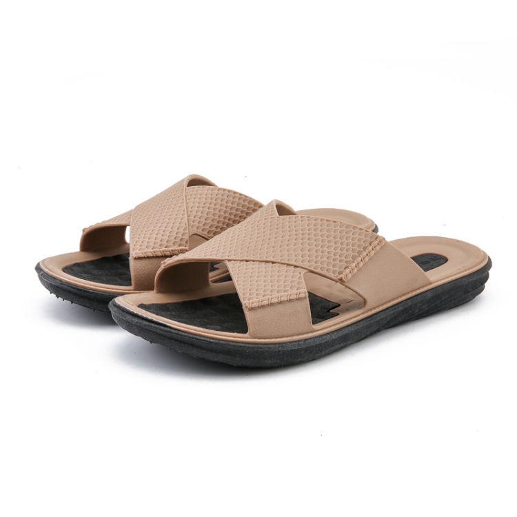 

Men Summer Slippers Soft-Soled Sandals Indoor and Outdoor Beach Casual Antiskid Slippers, Size: 40(Khaki)
