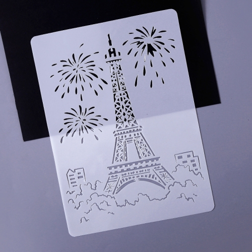 

10 PCS 1 Paris Tower Construction Series Painting Template Theme City A4 Label Template
