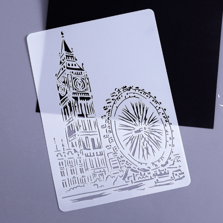 

10 PCS 4 Big Ben Construction Series Painting Template Theme City A4 Label Template