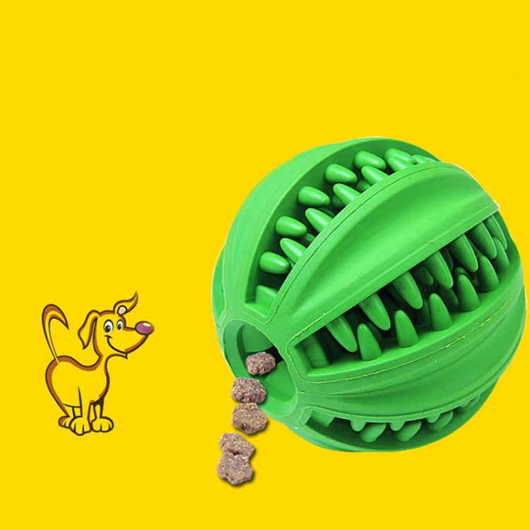 

Pet Toy Cartoa Toy Pet Leaking Ball Mill Rubber Toy Cleansing Ball, Specification: Small (Green)