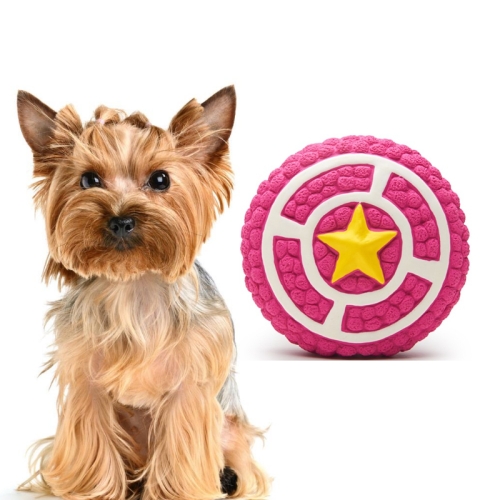 

Dog Toy Latex Dog Bite Sound Ball Pet Toys, Specification: Small Pentaghett Shield