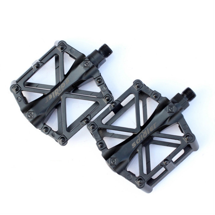 

Soldier Mountain Bike Aluminum Foot Pedal Highway Bike Special Pedal Foot(Black)