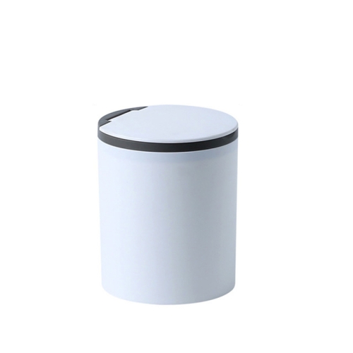 

Small Household Creative Desktop Trash Can, Style:Round(White)
